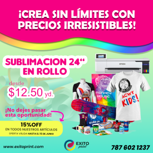 Sublimación 24" x 36" en rollo