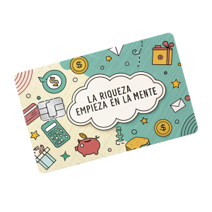 Sticker para tarjeta crédito y/o debito con chip: La riqueza empieza en la mente