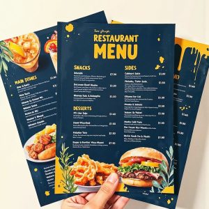 Menú de Platos para Restaurantes o Food Trucks