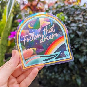 ✨ Stickers Clear con tinta blanca Personalizados – Brillo y Protección que Destacan